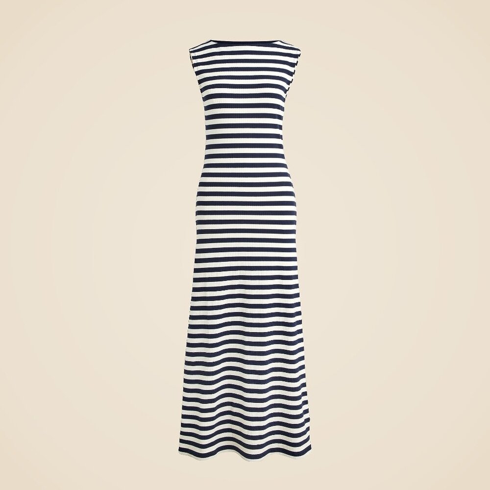 Knit boatneck midi dress